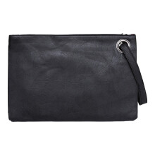 Women's Oversized PU Leather Clutch Bag with Wristlet, Solid Color Envelope Purse – Compatible with Evening & Dinner Events