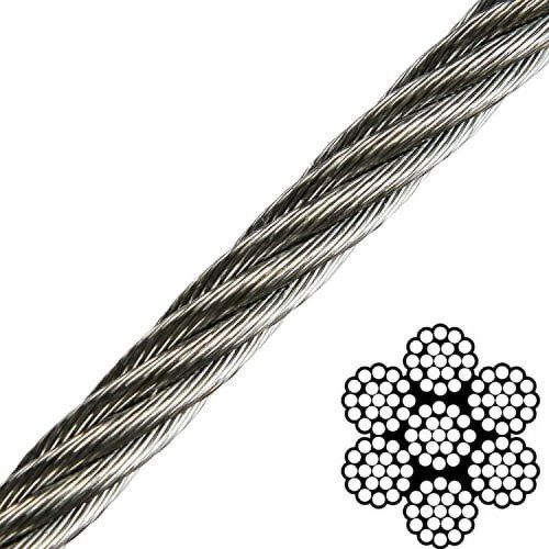 Flykabel 316 rustfritt stål 1/8" x 50'