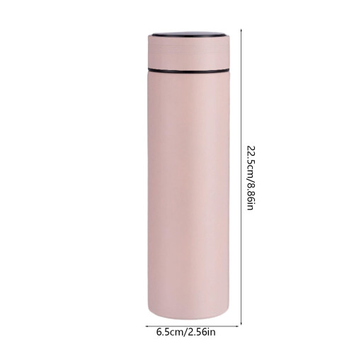 Geïsoleerde beker met slimme temperatuurweergave, 500 ml, roze 2