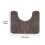 Tapis de bain vert en forme de U 10 x 20 pouces 2