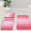 Tapete de banho felpudo de microfibra rosa, retangular, 178 x 61 cm (70 x 24 polegadas) 8