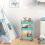 3-Tier Rolling Utility Cart with Caster Wheels,Easy Assembly, for Kitchen, Bathroom (Turquoise) 4
