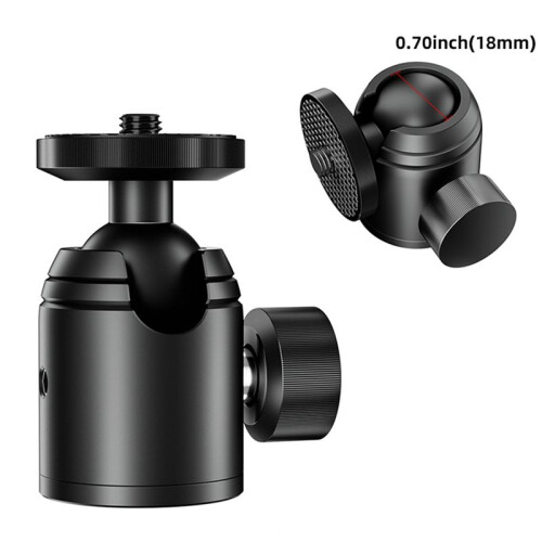 Tripé K-18 com Rosca de 1/4 e Cabeça Esférica com  de 360 Graus Usado para Suporte de Extensão de Câmera e Flash para Selfie em Celular 1