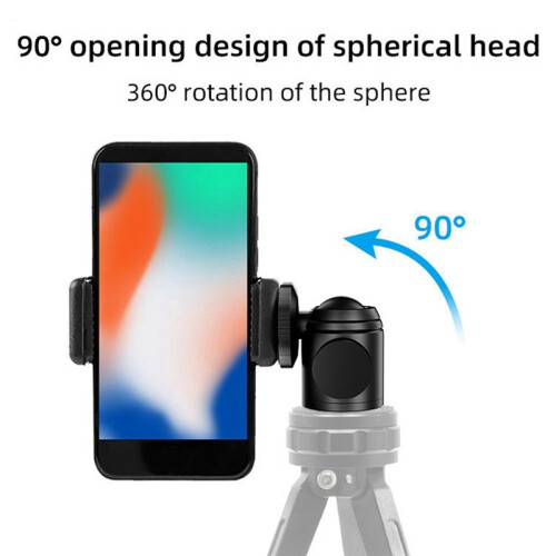 Tripé K-18 com Rosca de 1/4 e Cabeça Esférica com  de 360 Graus Usado para Suporte de Extensão de Câmera e Flash para Selfie em Celular 2