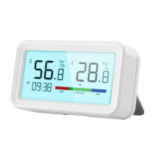Tuya WiFi Temperature and Humidity Sensor Wireless Thermometer Hygrometer with LCD Home Remote Linkage Alarm- A