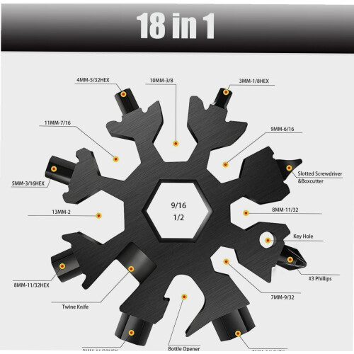 Snowflake 18-i-1 Multiverktygsset med 3 2