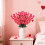 Bouquet de fleurs artificielles roses 55 cm 4