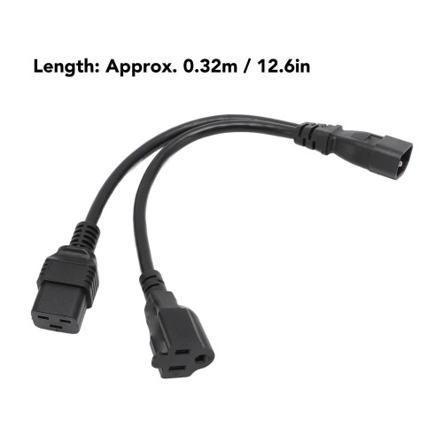 Câble IEC320 C14 vers C19 5-15R, 12,6 pouces Plug & Play 1
