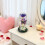 Akryl Guld Rose Natlampe – 22 cm 5