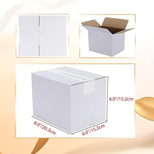 Conjunto de 40 caixas de envio Kraft de 10x6x6 polegadas 1