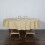 Polyester Round Tablecloth 90 in Champagne 6 Pack 3
