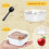 Teglie quadrate in alluminio da 10 once per cupcake con coperchi e cucchiaini (40 3