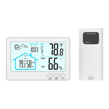 Trådlös Väderstation Inomhus Utomhustermometer Hygrometer Hem Väderprognos Klocka Väderstationer A