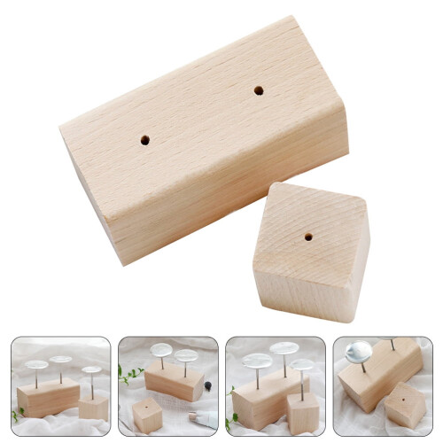 2Pcs Baking Flower Display Bases Cake Base Synthetic Material Square Simple Design Baking Use 2