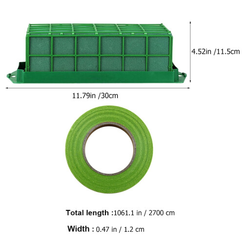 Plastic Floral Foam Cage Green 1Set Rectangular 1