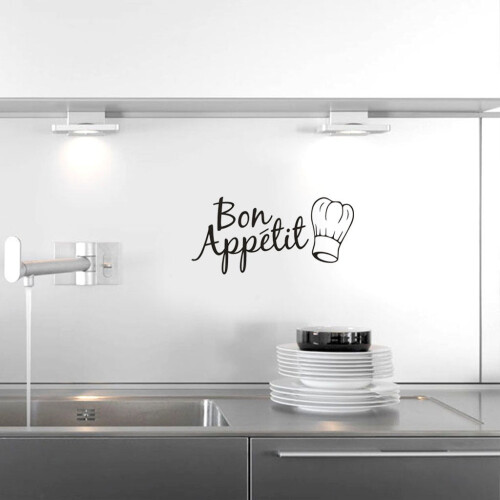 Bon Appetit Vinyl Wall Sticker, Black, 30 x 14 cm 2