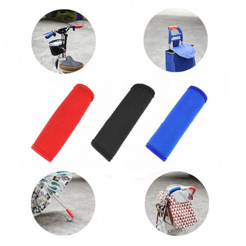 6pcs Travel Luggage Tags Handle Covers and Thickened Handle Covers for Strollers Red 1