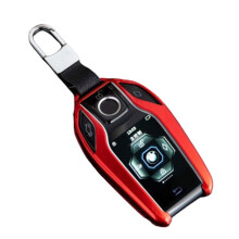 Car Remote Car Key Cover Zinc Alloy Case Protector LCD Display Key Cover with Key Chain for