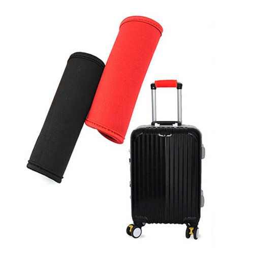 6pcs Travel Luggage Tags Handle Covers and Thickened Handle Covers for Strollers Red
