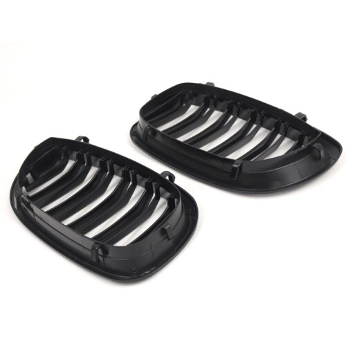 Gloss Black Dual  Front Bumper Kidney Grille Replacement for  3 Series E46 2-Door 2003-2005 2
