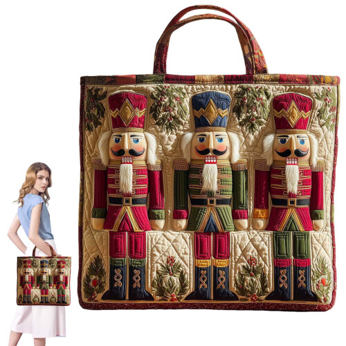 Yocbz Vintage Καπιτονέ Τσάντα Tote για Γυναίκες – Ελαφριά Βαμβακερή Τσάντα Ώμου, Συμβατή 1
