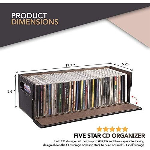 CD-förvaringslåda med magnetisk flik, 40-pack 1