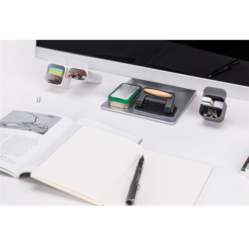 Pasteable Pc Screen Pen Holder Desktop Storage Boxes Desk Pen Pencil Organizer Office Storage School 2