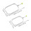 FRCOLOR 4pcs Frying Egg Cooking Ring Stainless Steel Rectangular Molding for Breakfast 4