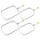 FRCOLOR 4pcs Frying Egg Cooking Ring Stainless Steel Rectangular Molding for Breakfast 5