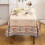 Beige Floral Rectangular Tablecloth 63x110 in 3