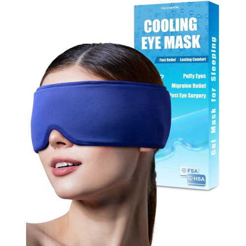 Μάσκα ματιών Ice Silk Soft Cooling Comfort Relief για ενήλικες, για υποστήριξη ύπνου με μάσκα