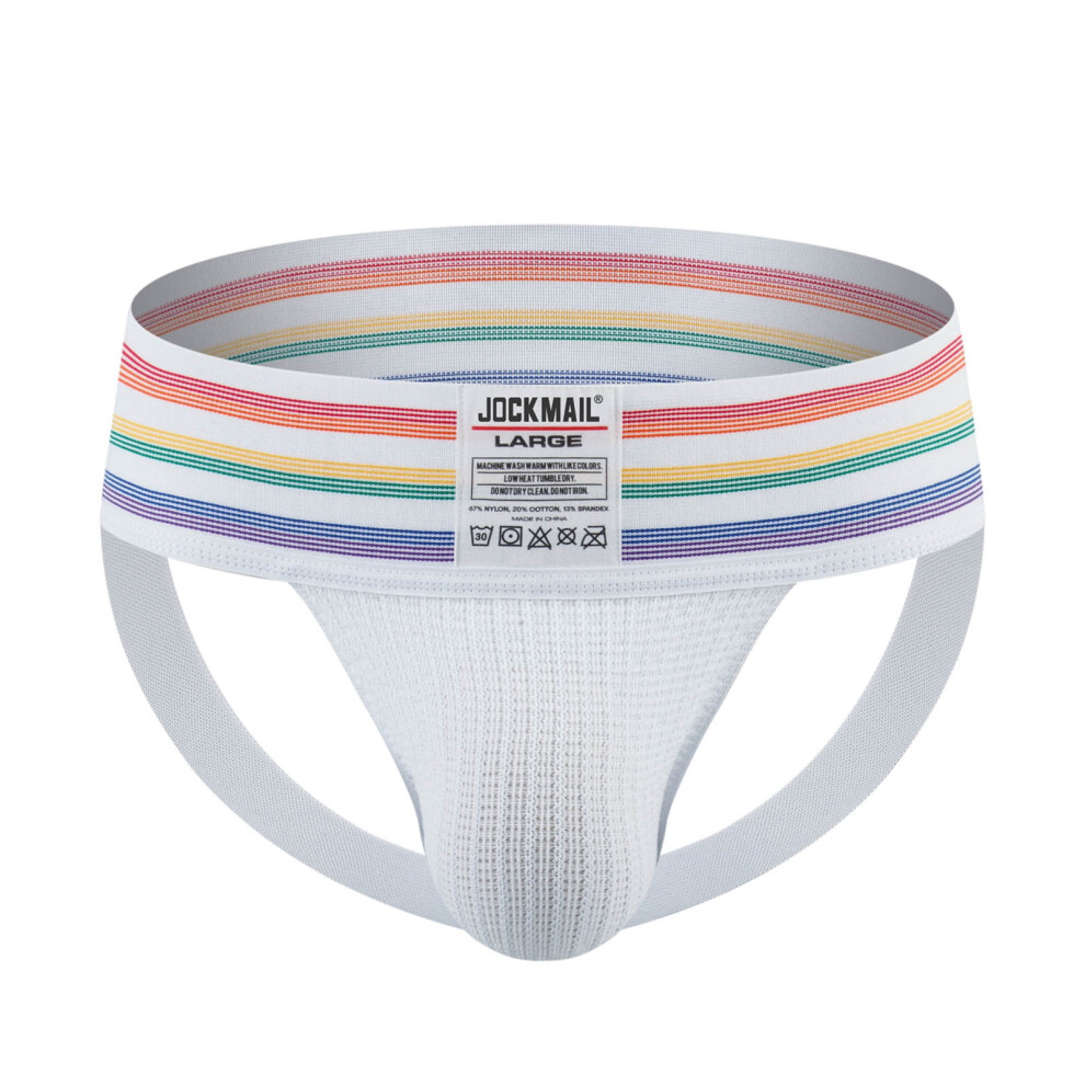 Men Jockstraps Wide Waistband Jock Strap Athletic Supporters Underwear with Bulge Pouch