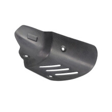Protector de ProteccióN de Escape del Tubo del Silenciador de Escape de la Motocicleta Cubierta del Tubo del Escudo TéRmico de Fibra de Carbono para