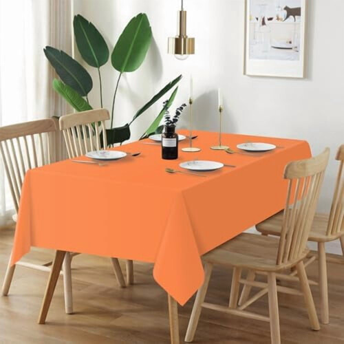 Light Pink Disposable Tablecloths 6-Pack 54 x 108 in 1