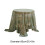 Lace Round Tablecloth Green 90cm Vintage Ruffled 3