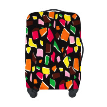 Travel Luggage Cover Suitcase Protector, Washable Suitcase Cover Fits 26-28 Inch Luggage, Elastic Suitcase Protective Cover (XL, Polygon)