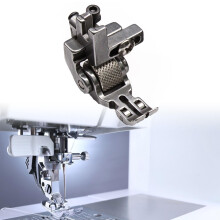 Pied-de-biche pour machine à coudre industrielle, pied-de-biche auxiliaire, pied-de-biche à rouleau en acier pour tissus épais, jeans, mousseline,