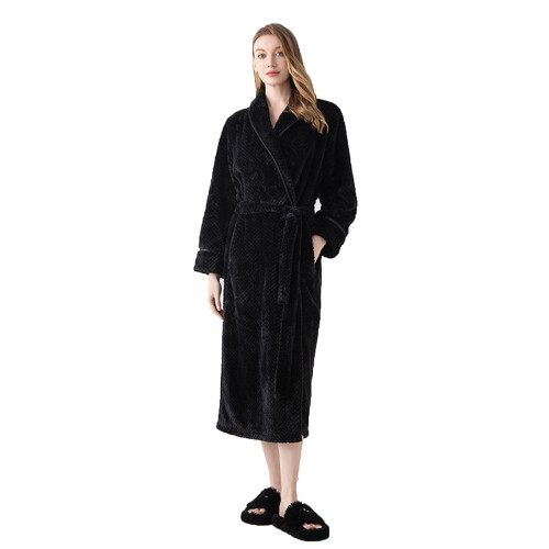 Γυναικείες Ρόμπες Μονόχρωμες Μακρυμάνικες Πλεκτές Ζεστές Ρόμπες, Ρόμπες για 1