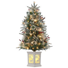 Christmas Tree Flocked Fiber Optic 3ft-4.5ft