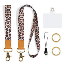 Conjunto versátil de cordão para celular: alça transversal/de pulso ajustável, 2 presilhas de fixação, encaixe universal — compatível com