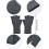 Damen-Winterhandschuhe, fingerlos, Halbfinger-Schreibstil 5