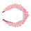 Tiara rosa de tecido com nó e strass (1 peça) 1