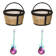 2 herbruikbare koffiefilters voor 4-5 kopjes + 2 lepels, compatibel met Mr. Coffee Gold filtermandjes.