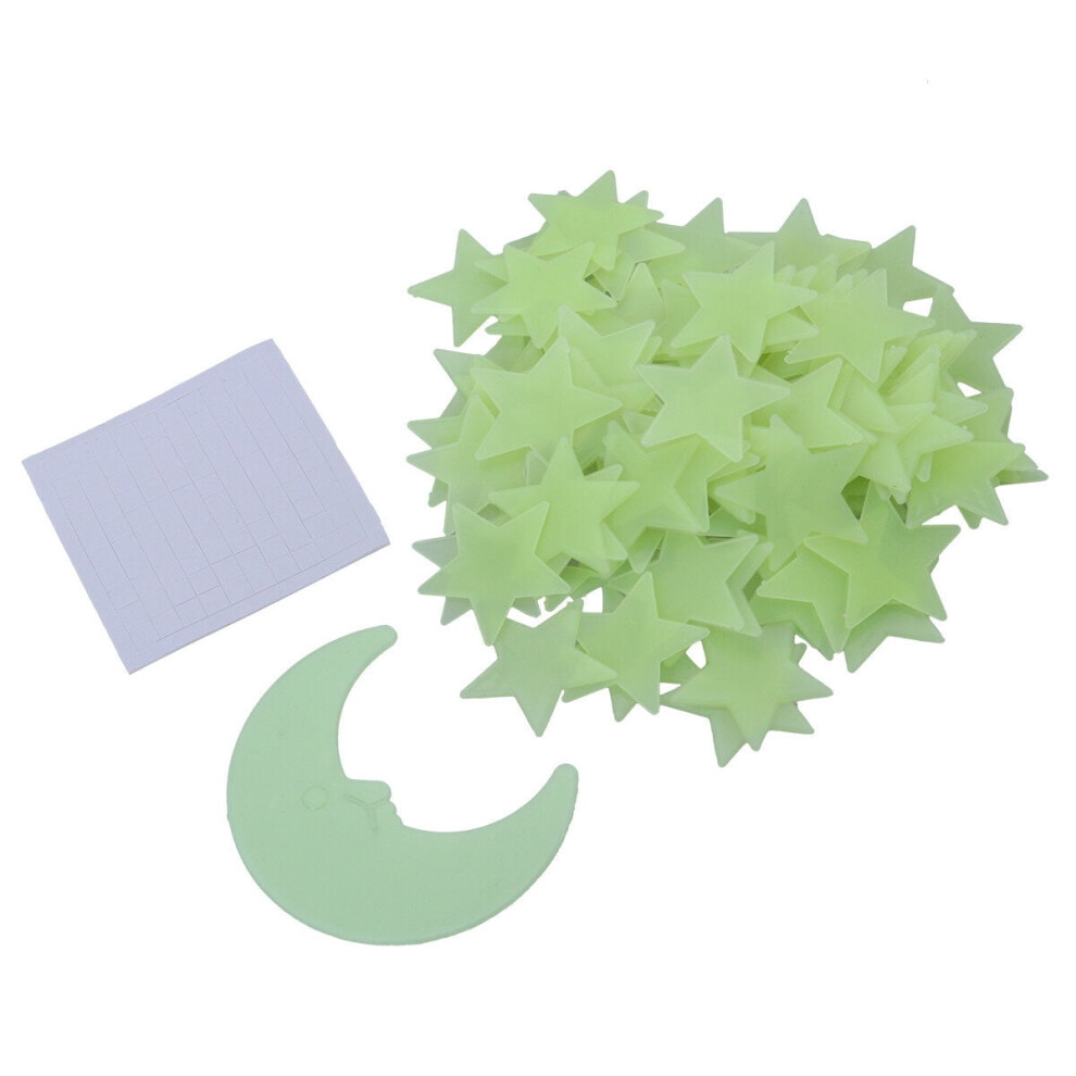 101 Pcs Glowing Stickers for Ceiling Stars Decorations Night Light Child Yellow