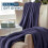 Beige Fleece Throw Blanket 66x90 in 3