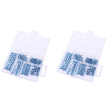 480PCS Assortment Nails Brad Nails Round Picture Hanging Nails (Silver)