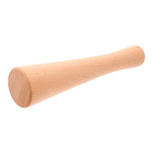 Worgeous Wooden Potato Masher for Daily Use Khaki Kitchen Utensil with Ergonomic Handle 7.5 inches