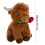 Pink Cow Plush Toy – Soft Fluffy Highland Cattle Stuffed 3