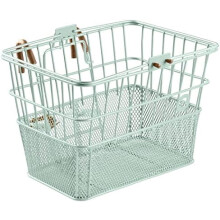 Apollo Detachable Front Bike Basket Steel Half-Mesh with Integrated Detachable Hooks and Built-In Handle, Easy Assembly and Portability for Bicycles