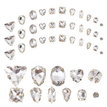 130Pcs Sew On Rhinestones White Glass for Diy Projects and Holiday present Giving